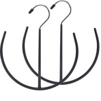 ACUSKI 2 Pcs Multi-Purpose Semicircle Belt Hanger Racks Belt Organizer Storage,Ties Rack Hanger,Shoes Bags Purses Scarf Hats and Clothes Hanger for Closet,Stainless Steel No Slip Cabinet Organizer