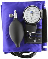 MABIS MatchMates Aneroid Sphygmomanometer and Dual Head Stethoscope Combination Home Blood Pressure Kit with Calibrated Nylon Cuff, Professional Quality, Carrying Case, Royal Blue