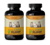 BEST PET SUPPLIES LLC calming supplements for cats - CAT RELAXANT - NATURAL BOTANICALS - KEEPS CATS CALM AND RELAXED - CHEWABLE - calming cat treats - 2 Bottle (180 Chews)