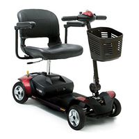 Pride Mobility - Go-Go Elite Traveller - Lightweight Travel Scooter - 4-Wheel - Red - PHILLIPS POWER PACKAGE TM - TO $500 VALUE