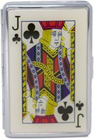 Jack of Clubs Compact (16 100s) Metal-Plated Cigarette Case & Stash Box
