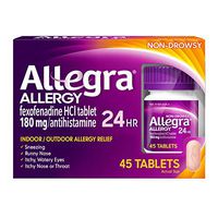Allegra 24-Hour Allergy Relief - 45 Ct., Pack of 3