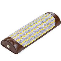 HealthyLine Amethyst Crystals Bolster Firm InfraMat Pro® - Round Cervical Pillow - Relieves Neck, Shoulder or Lower Back Pain 16"X 5" (Hard)