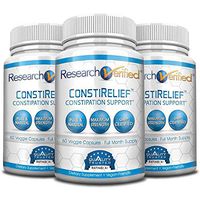 Research Verified ConstiRelief - The best Supplement for Constipation Relief on the market - with L. Acidophilus for long term health and prevention. 100% back guarantee! (Pack of 3)