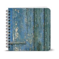 Spiral-Bound Journal - 7.25" Square - Rustic Design - True Blue