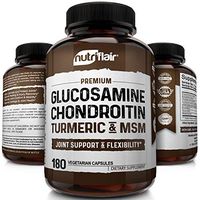 NutriFlair Glucosamine Chondroitin Turmeric MSM Boswellia - Joint Pain Relief Supplement - Natural & Non-GMO - Anti-Inflammatory & Antioxidant Pills - Supports Back, Knees, Hands, Joints, Cartilage