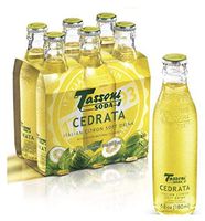 Tassoni: "Cedrata" Italian Citron Juice Soda Pack of 6 for 180ml - 6fl.oz NEW DESIGN [ Italian Import ]
