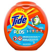 Tide PODS Liquid Laundry Detergent Pacs, Clean Breeze, 72 count (Packaging May Vary)