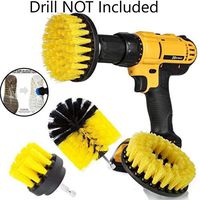 Drill Brush Attachment Set - Bathtub, Floor, Toilet, Kitchen, Tub, Shower, Tile, Grout Stain Remover - Automotive All Purpose Power Scrubber Cleaning Kit