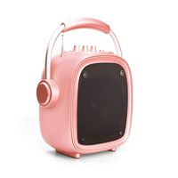Armta Portable Speaker with Microphone,Bluetooth,USB,AUX,FM Radio(Pink)