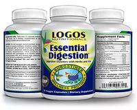 Logos Nutritionals - Essential Digestion 60 Veggie Caps - Digestive Enzymes to Improve Digestive and Gut Health and Relieve GERD and Other Digestive Issues - for Men and Women