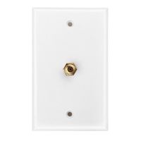 TNP Coaxial Connector Wall Plate - Video Coax Input F Connector Female Jack Socket Wiring Plug Decorative Face Cover Outlet Mount Panel