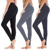 High Waisted Leggings for Women - Soft Athletic Yoga, Black, Size Small/Medium