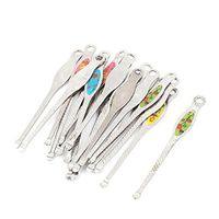 uxcell Metal Earpick Ear Wax Remover Cleaning Tool 70mm 20pcs Silver Tone