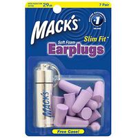 Mack’s Slim Fit Soft Foam Earplugs, 7 Pair with Travel Case – Small Ear Plugs for Sleeping, Snoring, Traveling, Concerts, Shooting Sports and Power Tools