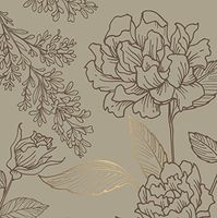 At Ease Traditional Foil Cocktail Napkin Set of 20-5 x 5 Inches