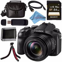 Panasonic Lumix DMC-FZ2500 Digital Camera + Sony 64GB SDXC Card + Carrying Case + Flexible Tripod + Micro HDMI Cable + Memory Card Wallet + Card Reader + Fibercloth Bundle