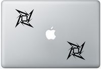 Metallica Ninja Star ArcDecals78602312 Set Of Two (2x) , Decal , Sticker , Laptop , Ipad , Car , Truck