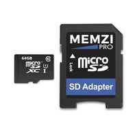 MEMZI PRO 64GB Class 10 90MB/s Micro SDXC Memory Card with SD Adapter for Kyocera Dura or Hydro Series Cell Phones
