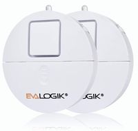 Window Alarm 2 Packs - Loud 120dB Alarm and Vibration Sensors Compatible with Virtually Any Window - Glass Break Security Alarm Sensor- Low Battery LED Indicator