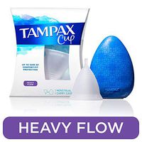 Tampax Menstrual Cup, Heavy Flow, Tampon Alternative, Reusable, 12 Hours of Flexible Comfort-fit Protection, with Free Always Thin Liners