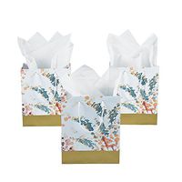 Fun Express Sweet Fall Medium Gift Bags | 12 Count | Great for Fall Themed Wedding, Birthday Party Favors, Bridal Shower, Engagement Party