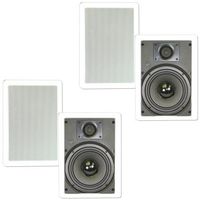 Theater Solutions TS65W in Wall 6.5" Speakers Surround Sound Home Theater 2 Pair Pack