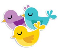 Eureka  A Sharp Bunch Birds Asst Paper Cut Outs