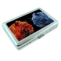 Fire Ice Em17 Hip Silver Cigarette Case Id Holder Metal Wallet 4" X 2.75" RFID Protection