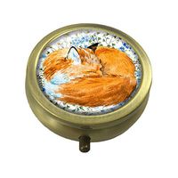 LCTCKP Fox Custom Fashion Hot Bronze Pill Box Western Medicine Tablet Decorative Box
