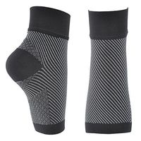InKach Ankle Support Socks, Men Women Plantar Fasciitis Socks Compression Foot Sleeves Outdoor Sport Best Ankle Support (L, Black)
