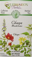 CELEBRATION HERBALS Chaga Mushrooms Wild Crafted 24 Bag, 0.02 Pound