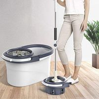 Hands-free Mop Bucket, Mopping The Floor, Easily Rotating The Mop, Rotating The Mop Bucket, Telescopic Rod, Mop Bucket Size: 48x28x26cm
