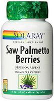 Solaray Saw Palmetto Berry 580mg | Healthy Prostate Support from Fatty Acids & Plant Sterols | Non-GMO, Vegan & Lab Verified | 50 VegCaps