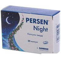 Persen Night 20 Capsules Calming Sleeping & Sedative Effects Antistress