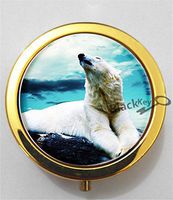 BlackKey Polar Bear 3-Compartment Decorative Pocket Gift Box Case Organizer for Pill, Color 2 -2267