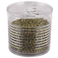 Solia Plastic Transparent Tin Can with Lid, 3.7 oz. 200 Pack