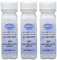 Hyland's Allium Cepa 30X Tablets, Natural Homeopathic Runny Nose, Cold or Hay Fever Relief, 250 Count (Pack of 3)