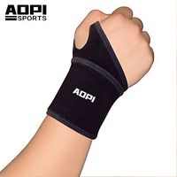 AOPI 1Pcs Thumb Ring Buckle Hand Wrist Right Hand Pressure Protection Athletic Badminton Basketball Wristband Bracers Professional Wrist Strap One Size Fits Most People