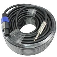 100 Foot 12 Gauge 1/4 to Speakon Compatible Speaker Cable For PA DJ Speakers