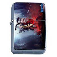 Bernie Sanders Flip Top Oil Lighter S3 Smoking Cigarette Smoker Includes Silver Case Presidential Candidate