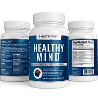 Healthy Mind Brain Booster Supplement - All Natural Nootropic | Increased Mental Clarity, Focus, Memory | No Added Stimulants or Sugars | 60 Gel Capsules