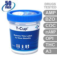 MiCare [50pk] - 6-Panel Multi Drug Test Cup (AMP/BZO/COC/mAMP/OPI/THC with A3) #MI-TDOA-264A3