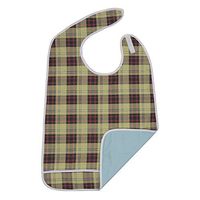 Modaliv Adult Bib - Extra Large Reusable Clothing Protector - Waterproof - Crumb Catcher - Machine Washable (XL Beige)