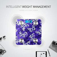 LYAOE Bluetooth Body Fat Scale Hand Painting Butterly Smart Wireless Scale with LCD Display Measuring Body Weight Bmi and Health Digital Scale