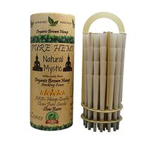 Natural Mystic Pre Rolled King Size Cones Rolling Papers 100 Pack Classic Organic Raw Extract Hand Rolled Cone for Slow Burn Prerolled Brown Ultra Thin Watermarked Paper with Filter Tips Pre-Rolled