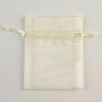 Sheer Organza Pouch Bag, 144-pack (3" x 4", Ivory)