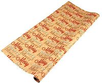 Great Wraps Kraft Christmas Wrapping Paper Roll, 80 Sq Ft (Merry Merry)