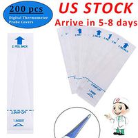 Digital Thermometer Probe Covers 200 Pack-Disposable Thermometer Covers Disposable Oral Rectal Thermometer Probe Covers, Armpit Electronic Thermometer - Universal(Ship from The US)