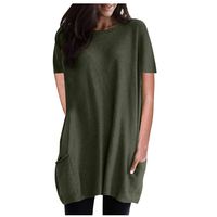 Women's Pullover - Chaofanjiancai Soft Long Sleeve Loose Casual Tunics for Leggings Sweatshirt Tops with Pockets